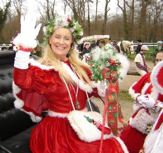 Miss Christmas at New Year's Eve Parade, Chantilly, France 
